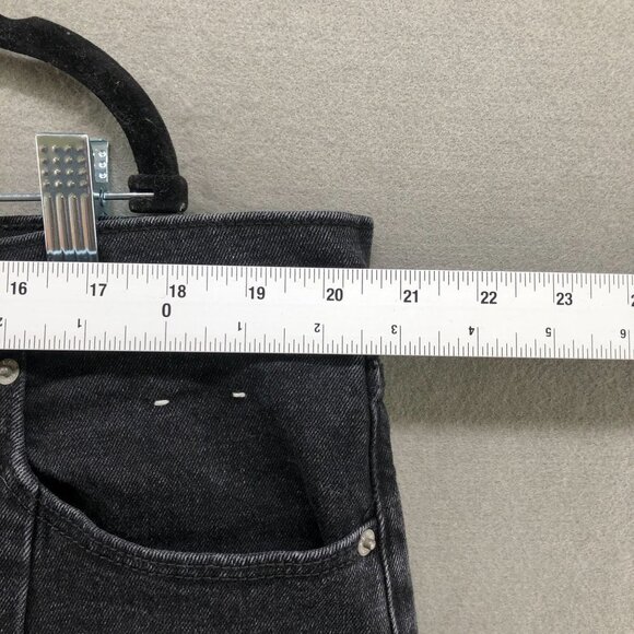 Abercrombie & Fitch Skinny High Rise Jean Womend 20 Short 35S Black Split Hem - Picture 9 of 12